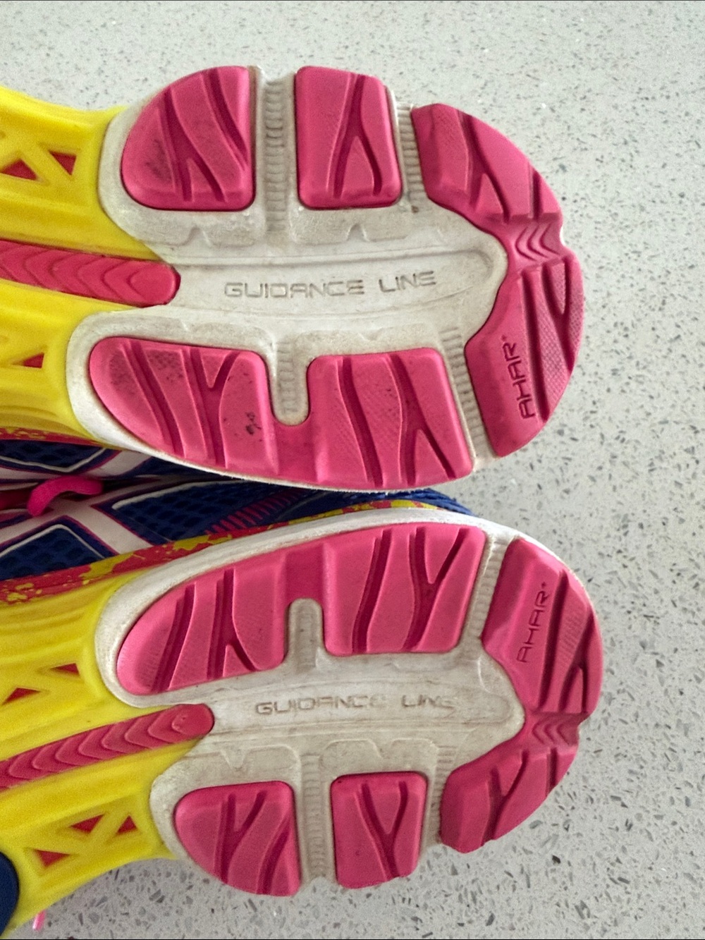 ASICS Navy Running Shoes with Pink & Neon Yellow Accents - Picture 5 of 12
